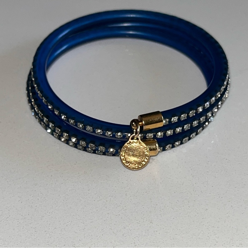 Marc by Marc Jacobs Rhinestone Wrap Bracelet – Navy & Gold (Used